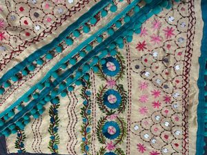 Embroidered Dupatta with Mirror Work