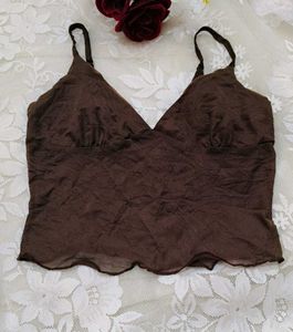 Sheer Brown Camisole Top