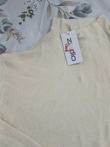 ZUDIO Cream Colored Knit Sweater