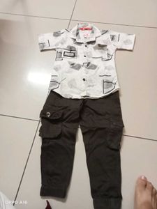 Boys Camo Shirt and Cargo Pants Set
