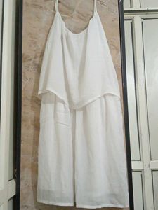 White Layered Mini Dress
