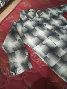 Patterned Button-Down Shirt