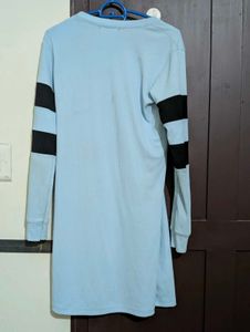 Light Blue Striped Long Sleeve Top