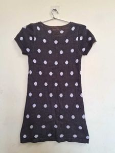 Polka Dot Winter Dress For Girls | Women