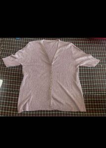 Ribbed V-Neck Cardigan