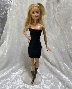 Fashion Doll in Black Sparkle Dress