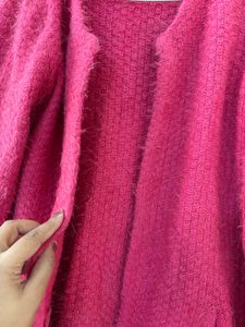 Fuzzy Pink Cardigan