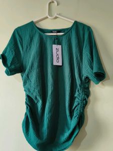 Emerald Green Casual Top Zudio XL size