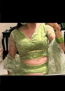 Stunning Green Embroidered Lehenga Choli