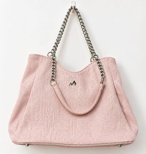 Stylish Pink Textured Tote Bag 🩷