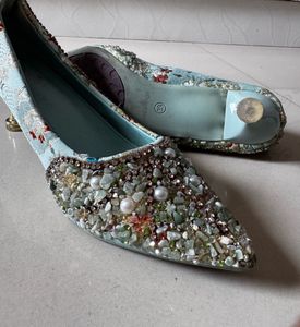Embellished Pointed Toe Heels