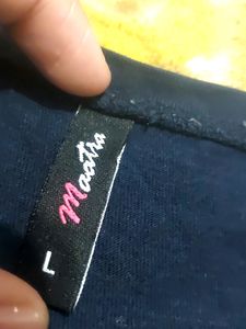 Stylish Navy Blue Colour Tshirt For Girls