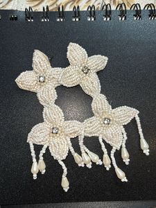 Boho Beaded Flower Earrings | Handmade