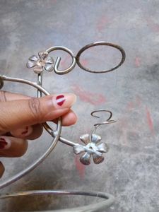 Rustic Metal Floral Candle Holder