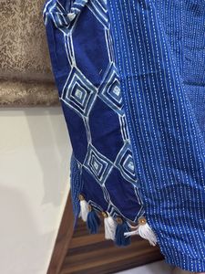 Blue Striped Ethnic Top