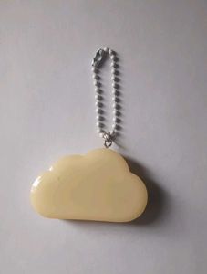 Handmade cute cloud shaped resin shaker keychain