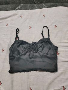 silk black tank top
