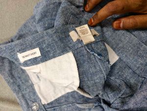 Blue Tie Waist Shorts