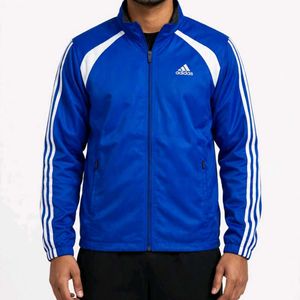 100% Adidas Blue Track Jacket MADHE IN CHINA  BRAN