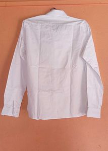 White Long Sleeve Shirt raymond fabric and stitchi