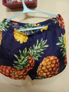 Fun Pineapple Print Shorts