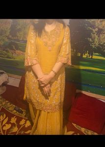NEW MUSTARD GHARARA for weddings