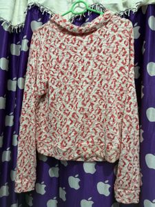 Cozy Leopard Print Turtleneck sweaterTop