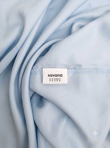 Chic Baby Blue Ruffle Dress