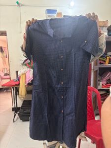 Stylish Navy Blue Kurta Set