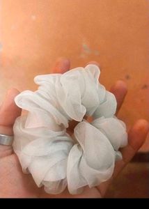 Puff Sleeve Tulle Dress with 3 scrunchies and one