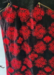 Contrast Piped Floral Bodycon Dress