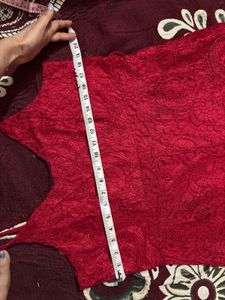 Red Lace Jumpsuit