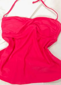Bright Pink Halterneck Bikini Top