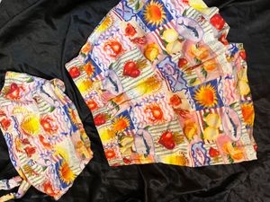 italy theme co-ord set -xs/s has elstic