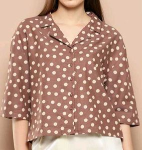 Oversized Blown Polka Shirt