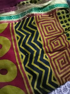 Beautifully Patterned Saree cotton