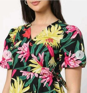 Vibrant Floral Print Dress