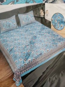 Floral Print Jaipur Bedsheet with Pillow Covers