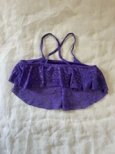 Purple Crochet Bikini Top
