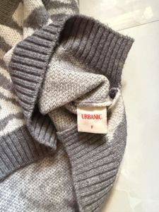 Grey Zebra Print Knit Vest