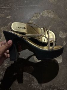 Sparkling Gold Flat Sandals