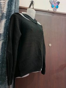 Party Wear Black Sweater