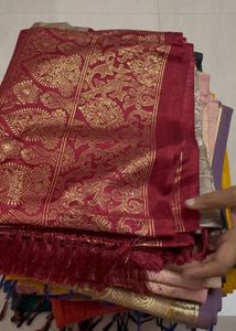 Elegant Silk Saree with Elephant Border
