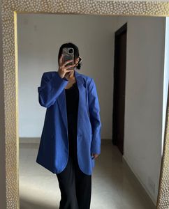 ALIX COBALT BLUE OVERSIZED BLAZER