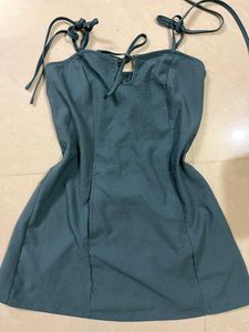 Teal Textured Dress with Matching Jacket
