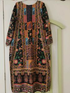 Vibrant Patchwork Print Kurta