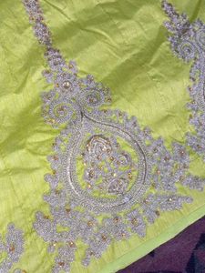 Beautifully Embroidered Teal Blouse