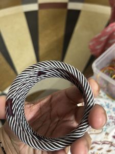 Stylish Brown &amp; White Bangles Set