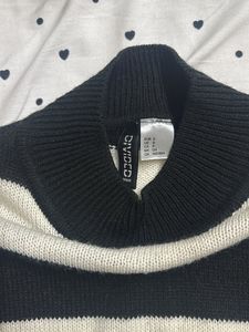 Striped Mock Neck Sweater