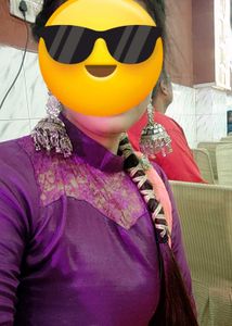 Purple And Coral Punjabi Suit